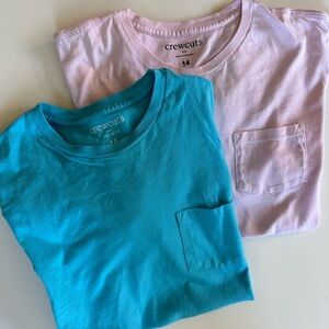 JCrew Crewcuts 2 kids soft crewneck t-shirts